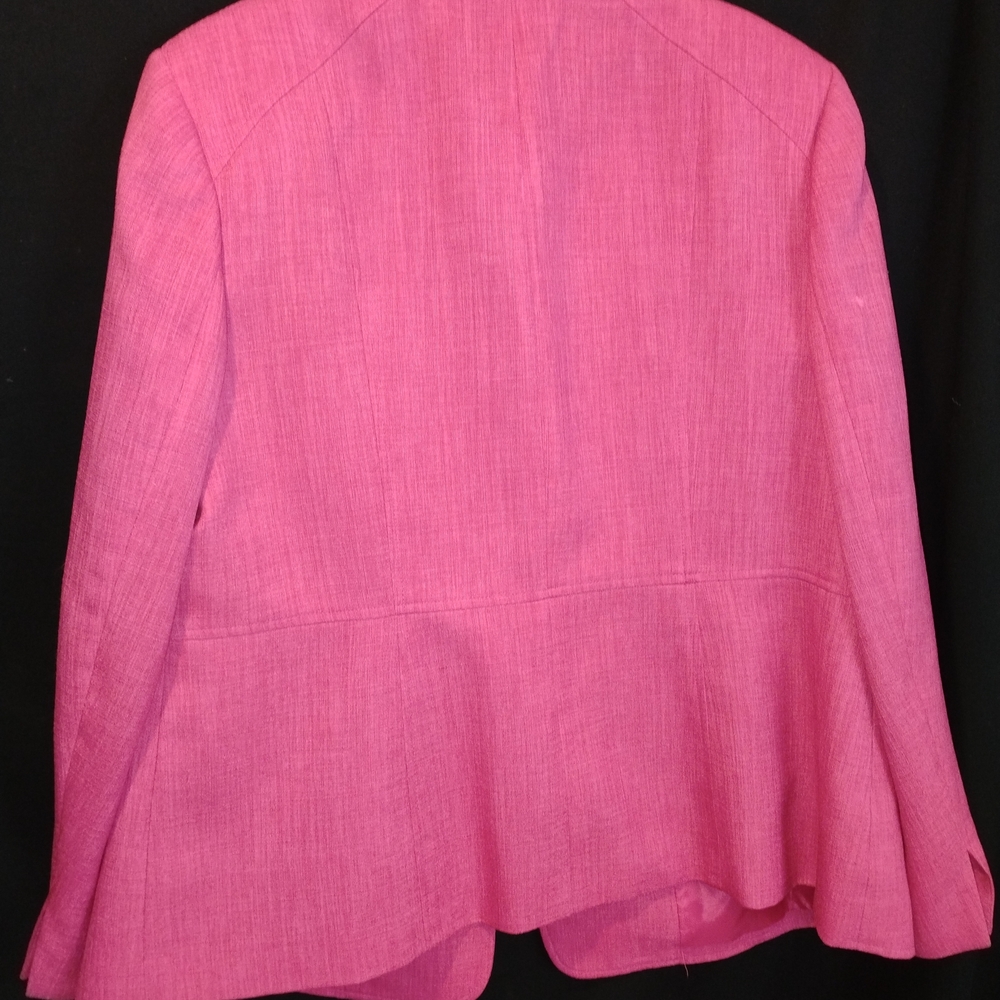 Le Suit Women Barbie Pink L/S Blazer Retro 90's SZ 16W - Picture 3 of 4